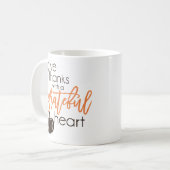 Mug Remercie Avec Gratuit Coeur (Devant gauche)