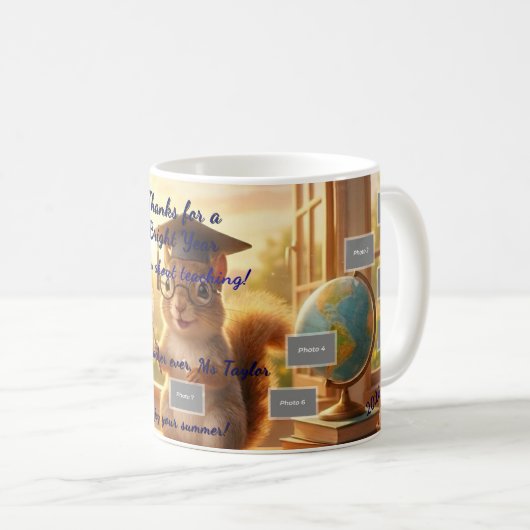 Mug Remerciement à l'enseignant de fin d'année Sunny S (Devant droit)