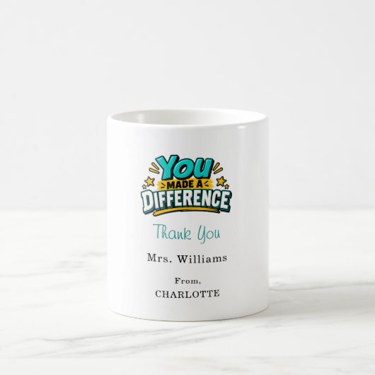 Mug Remerciement à l'enseignant Merci (Centre)