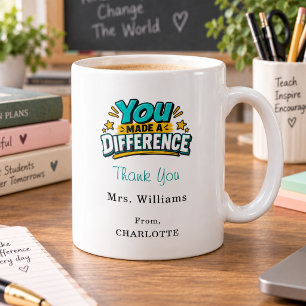 Mug Remerciement à l'enseignant Merci