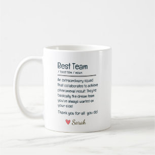 Mug Remerciement personnalisé de la meilleure équipe