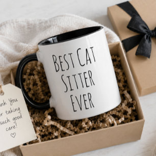 Mug Remerciement Typographie pour la garde de chats Me