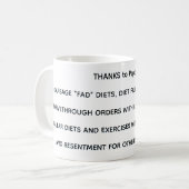 Mug REMERCIEMENTS à Peptides (Devant gauche)
