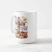 Mug Remerciements Christian Cross Fall Citrouilles (Devant gauche)