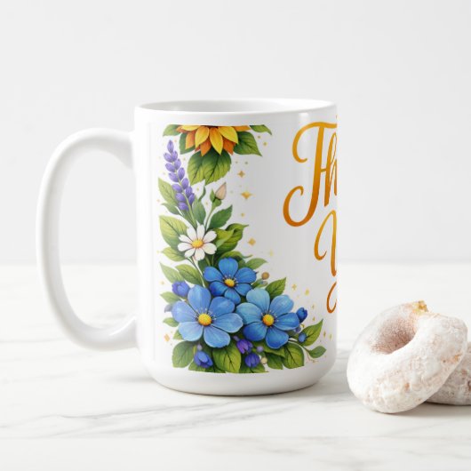 Mug *Remerciements fleuris (Avec donut)