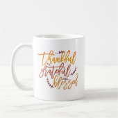 Mug Remerciements Heureux Béni Inspirant Thanksgiving (Gauche)