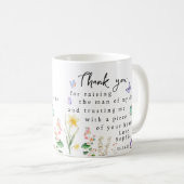 Mug Remerciements personnalisés de la mère du marié à  (Devant droit)