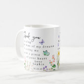 Mug Remerciements personnalisés de la mère du marié à  (Devant gauche)