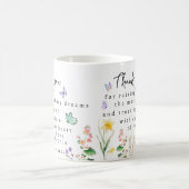 Mug Remerciements personnalisés de la mère du marié à  (Centre)