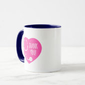 Mug Remerciements| Stéthoscope à coeur rose (Devant gauche)