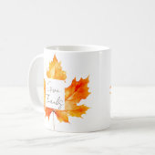 Mug Remerciez Fall Leaves Thankgiving (Devant gauche)