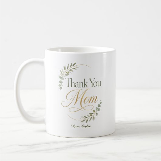 Mug Remerciez Maman Appréciation Botanique (Gauche)