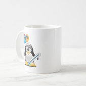 Mug Remets-toi vite. Infirmière pingouin. (Devant gauche)
