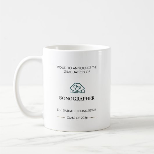 Mug Remise des diplômes de l'échographiste RDMS de la (Gauche)