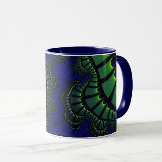 Mug Remix vert et bleu (Devant droit)