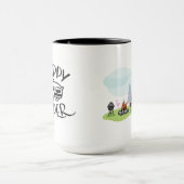 Mug Remorque de campeur heureux (Centre)