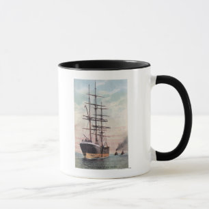 Mug Remorqueurs remorquant un bateau à la mer