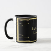 Mug Remous élégant de noir et d'or (Gauche)