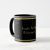 Mug Remous élégant de noir et d'or (Devant gauche)