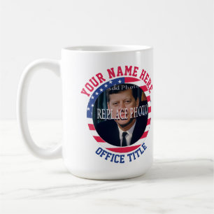 Mug Remplacer la photo   Modèle de campagne rond