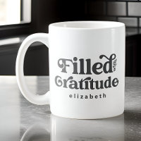 Rempli de Gratitude Vintage Ajouter votre nom