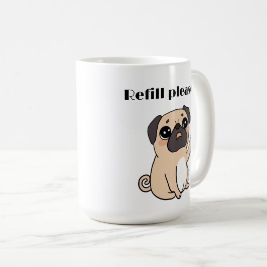 Mug Remplissage mignon Carlin (Devant droit)