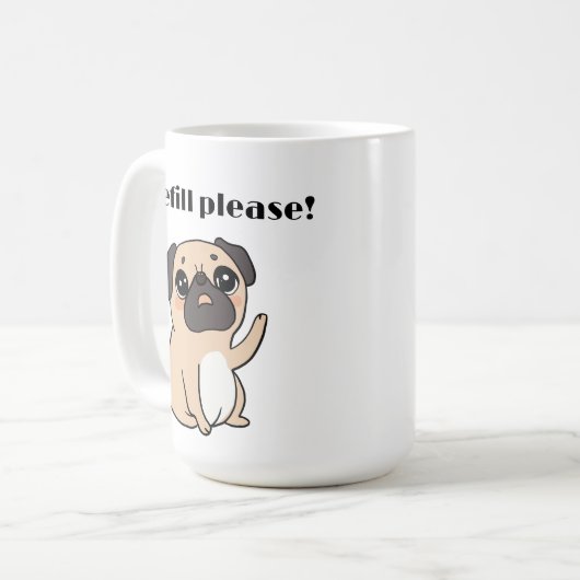 Mug Remplissage mignon Carlin (Devant gauche)