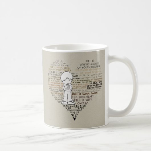 Mug Remplissez Votre Coeur-Tan (Droite)