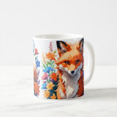 Mug Renard à fleurs (Devant droit)