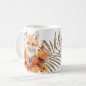 Mug Renard à l'aquarelle Automne rustique (Devant gauche)