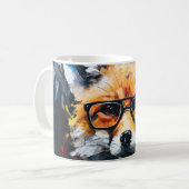 Mug Renard Abstrait minimaliste (Devant gauche)
