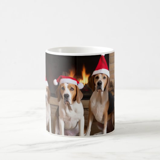 Mug Renard américain Cheminée Noël (Centre)