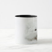 Mug Renard arctique recroquevillé en hiver (Centre)
