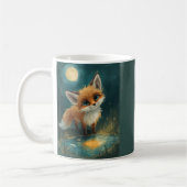 Mug Renard au clair de lune, forêt nocturne  (Gauche)