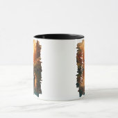 Mug Renard au coucher de soleil, reflets de la forêt (Centre)
