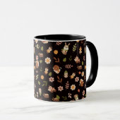 Mug Renard boisé Automne Thème Sombre (Devant droit)