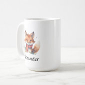 Mug Renard boisé dans l'écharpe Personnalisé (Devant gauche)