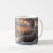 Mug Renard couché sous Branches neigeuses (Devant droit)