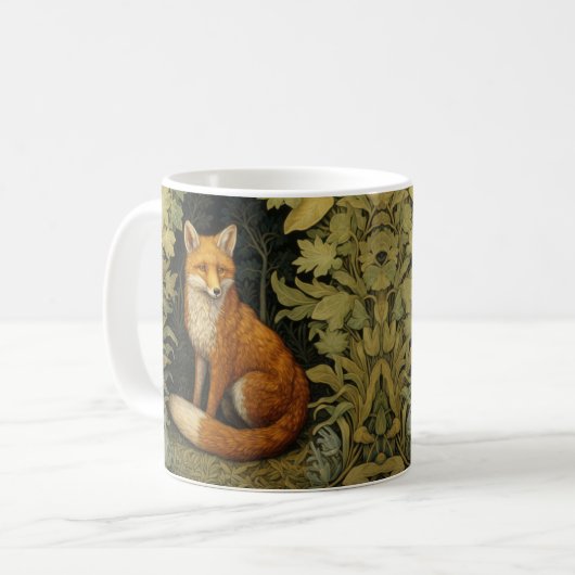 Mug Renard dans la forêt, style Art nouveau (Devant gauche)