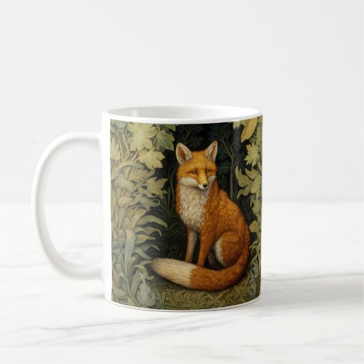 Mug Renard dans la forêt, style Art nouveau (Gauche)
