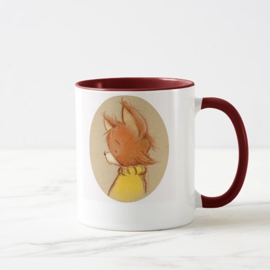 Mug renard dans le col roulé (Droite)