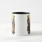 Mug Renard dans le reflet de la forêt automnale (Centre)