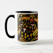 Mug Renard d'automne sur noir (Gauche)