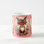 Mug Renard de Boho Whimsical avec Forêt de Couronne Fl (Centre)
