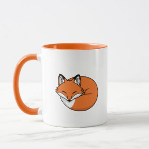 Mug Renard de dessin animé endormi