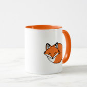 Mug Renard de dessin animé endormi (Devant droit)