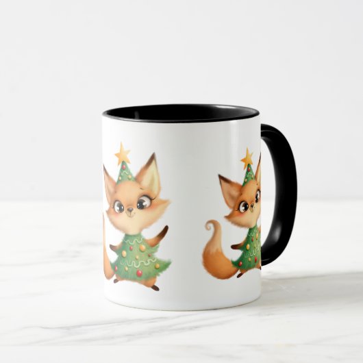 Mug Renard de Noël (Devant droit)