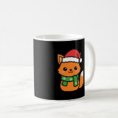 Mug Renard de Noël avec écharpe (Devant droit)