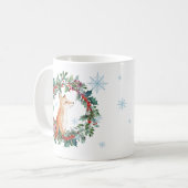 Mug Renard de Noël en bois de Noël (Devant gauche)