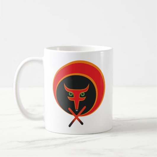 Mug Renard de vie - Rouge. (Gauche)